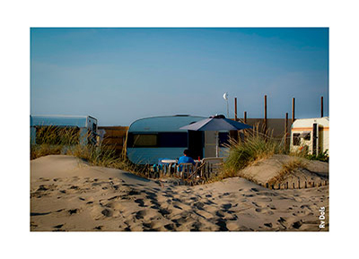 Camping dans les dunes.