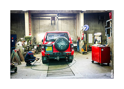Le garage du SDIS.